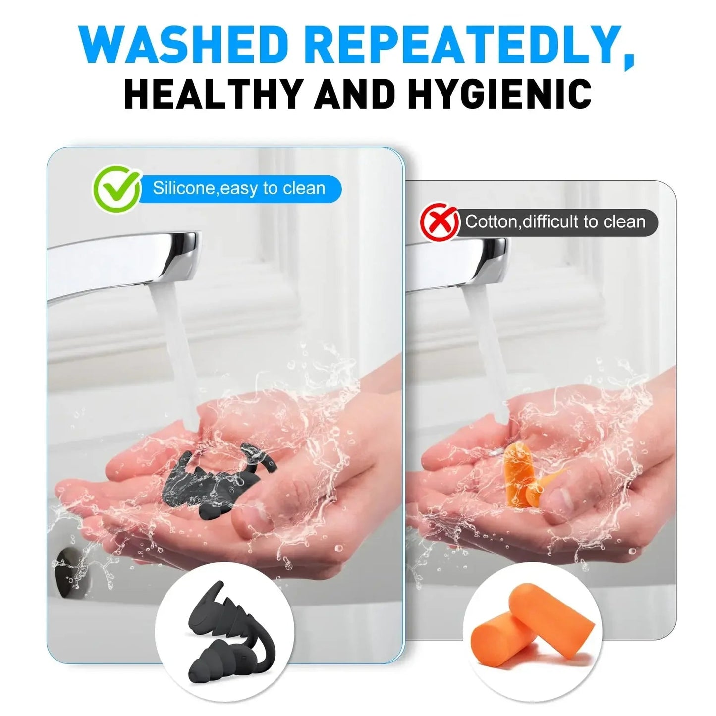 3 Schichten schlafende Ohr stöpsel Schall reduzierung stopfen Ohr Gehörschutz Silikon Anti - Noise - Stecker für Reisende Schlaf Ohr stöpsel - Earplugs Prime