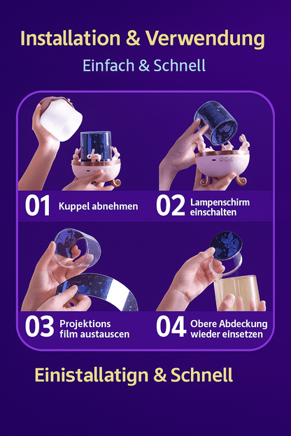 🌙 DREMO™ – Magischer Sternenprojektor mit Musik & 360° Rotation für Kinderträume - Earplugs Prime