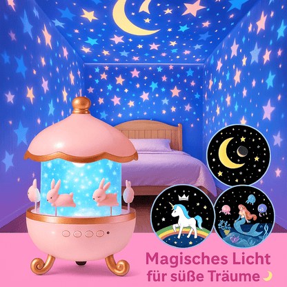 🌙 DREMO™ – Magischer Sternenprojektor mit Musik & 360° Rotation für Kinderträume - Earplugs Prime