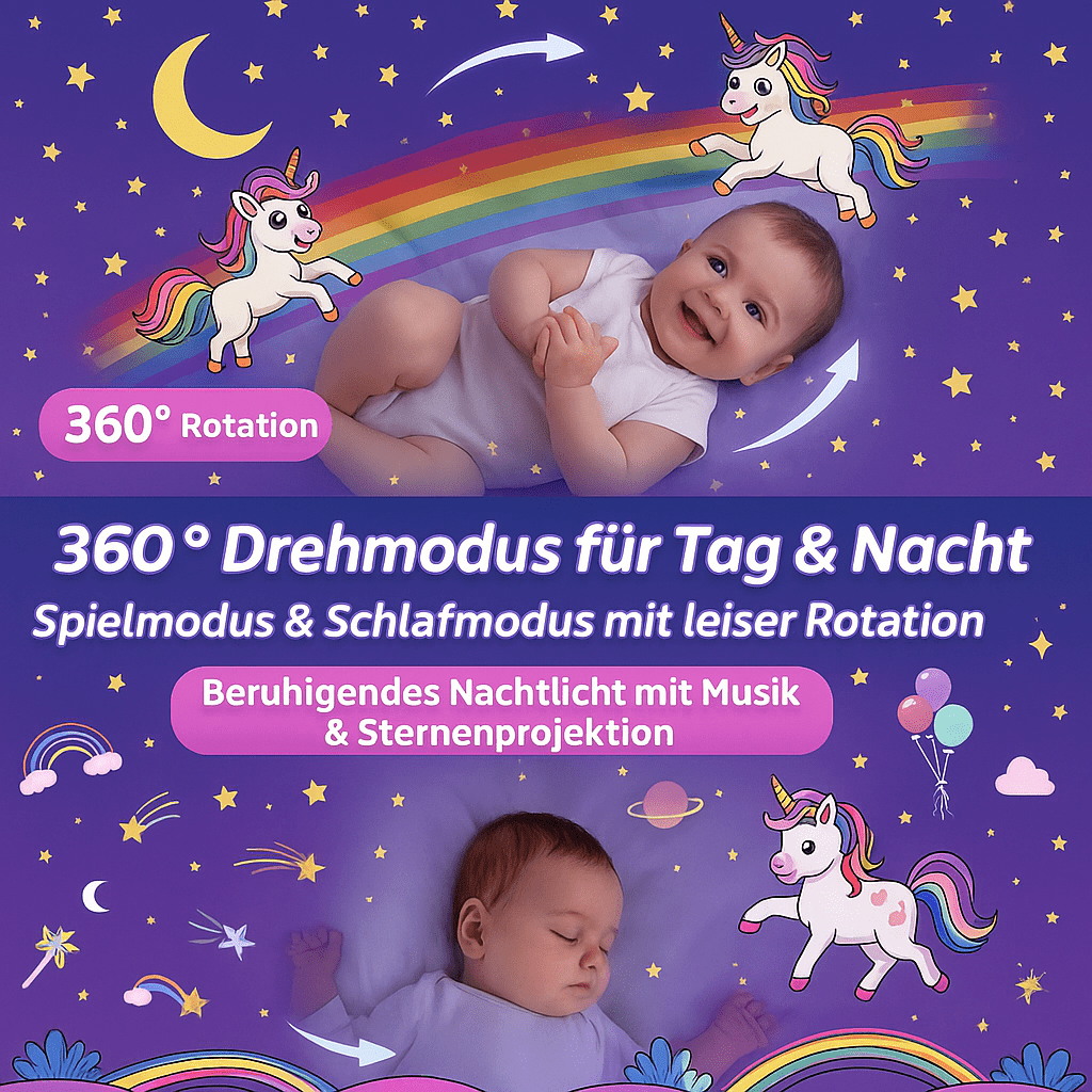 🌙 DREMO™ – Magischer Sternenprojektor mit Musik & 360° Rotation für Kinderträume - Earplugs Prime