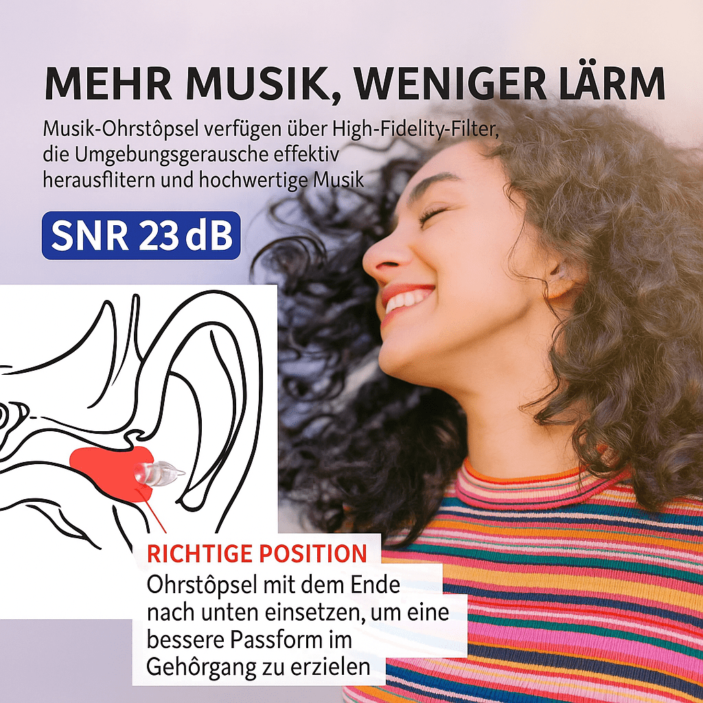 Fidelity Ohrstöpsel – Wiederverwendbar für Konzerte & Musik - Earplugs Prime
