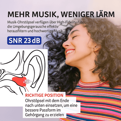 Fidelity Ohrstöpsel – Wiederverwendbar für Konzerte & Musik - Earplugs Prime