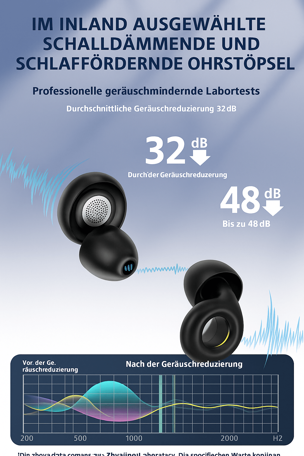 Ohrstöpsel für alle Zwecke – Geräuschreduzierung, wiederverwendbar, wasserdicht, bequem - Earplugs Prime