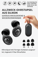 Ohrstöpsel für alle Zwecke – Geräuschreduzierung, wiederverwendbar, wasserdicht, bequem - Earplugs Prime
