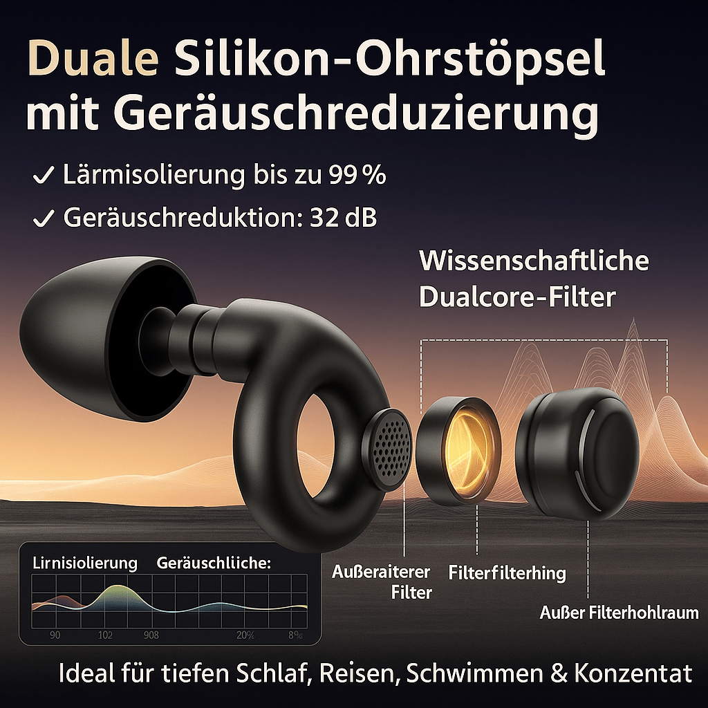 Ohrstöpsel für alle Zwecke – Geräuschreduzierung, wiederverwendbar, wasserdicht, bequem - Earplugs Prime