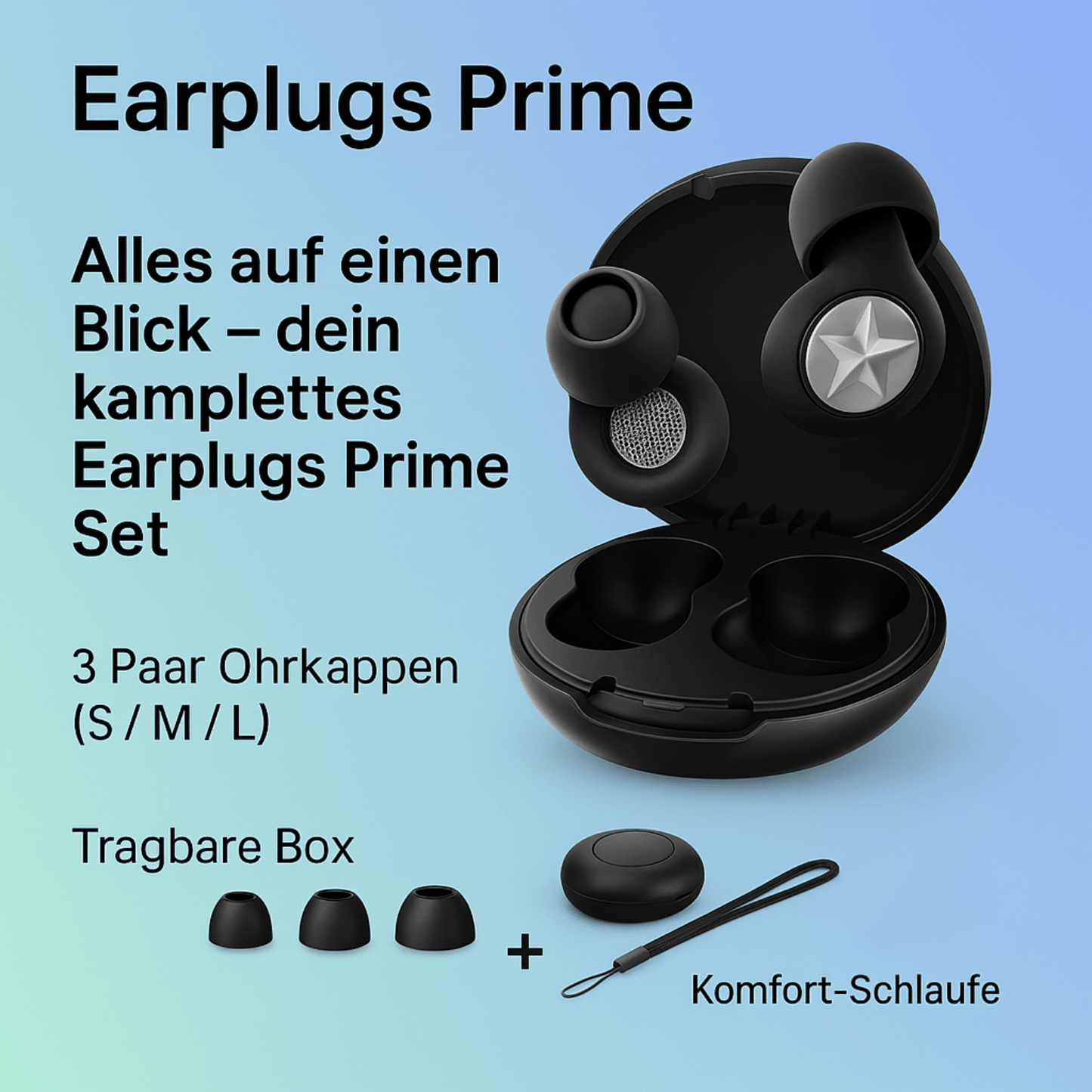 Premium Ohrstöpsel mit Box – Wiederverwendbar & Geräuschreduzierend - Earplugs Prime