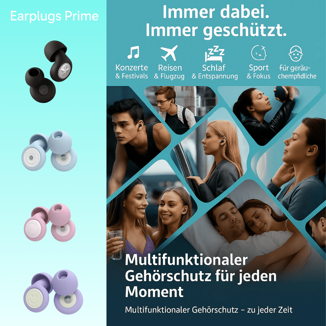 Premium Ohrstöpsel Schlafen - Earplugs Prime