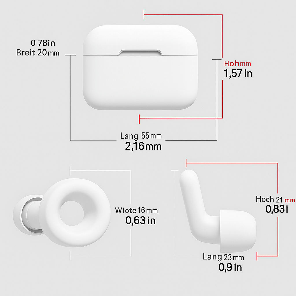 Reise - Ohrstöpsel mit Box – Geräuschreduzierend - Earplugs Prime