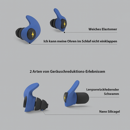 Reisefreundliche Silikon - Ohrstöpsel – Geräuschreduzierung & Komfort für unterwegs - Earplugs Prime
