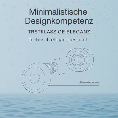 Silikon - Ohrstöpsel mit Etui – Wasserdich - Earplugs Prime