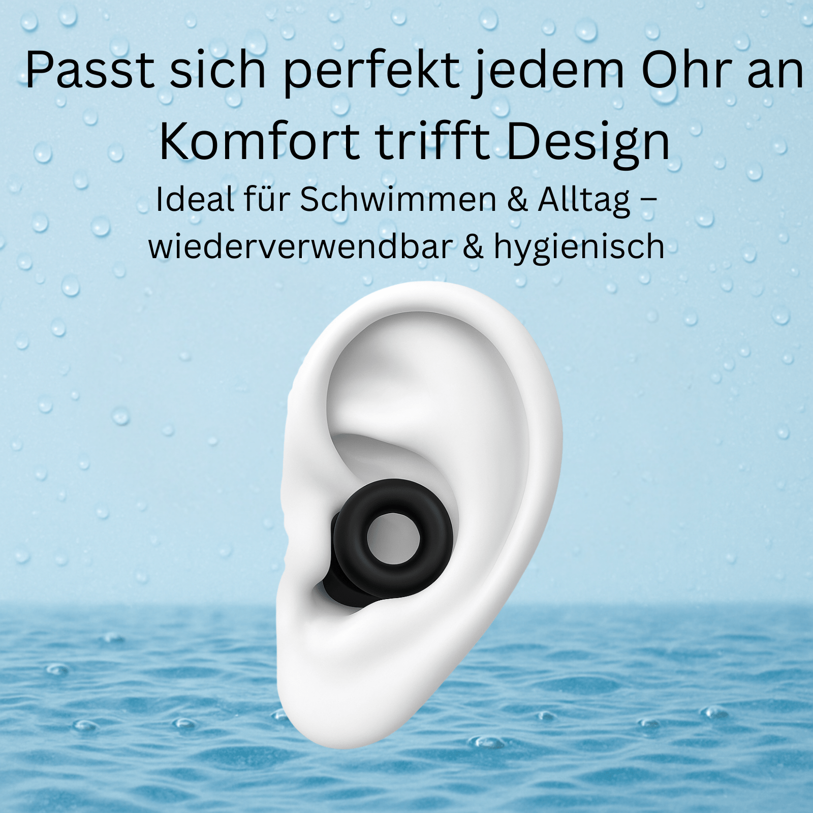 Silikon - Ohrstöpsel mit Etui – Wasserdich - Earplugs Prime