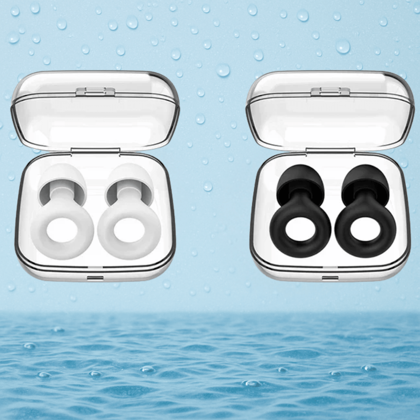 Silikon - Ohrstöpsel mit Etui – Wasserdich - Earplugs Prime