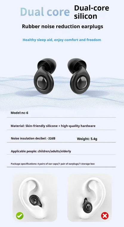 Silikon - Ohrstöpsel – wiederverwendbarer Gehörschutz mit Geräuschunterdrückung für Schlaf, Konzerte und Reisen – Anti - Lärm - Ohrstöpsel - Earplugs Prime