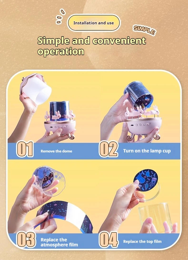 ✨ Sternenprojektor Nachtlicht für Kinder – 360° Drehung & Musik - Earplugs Prime