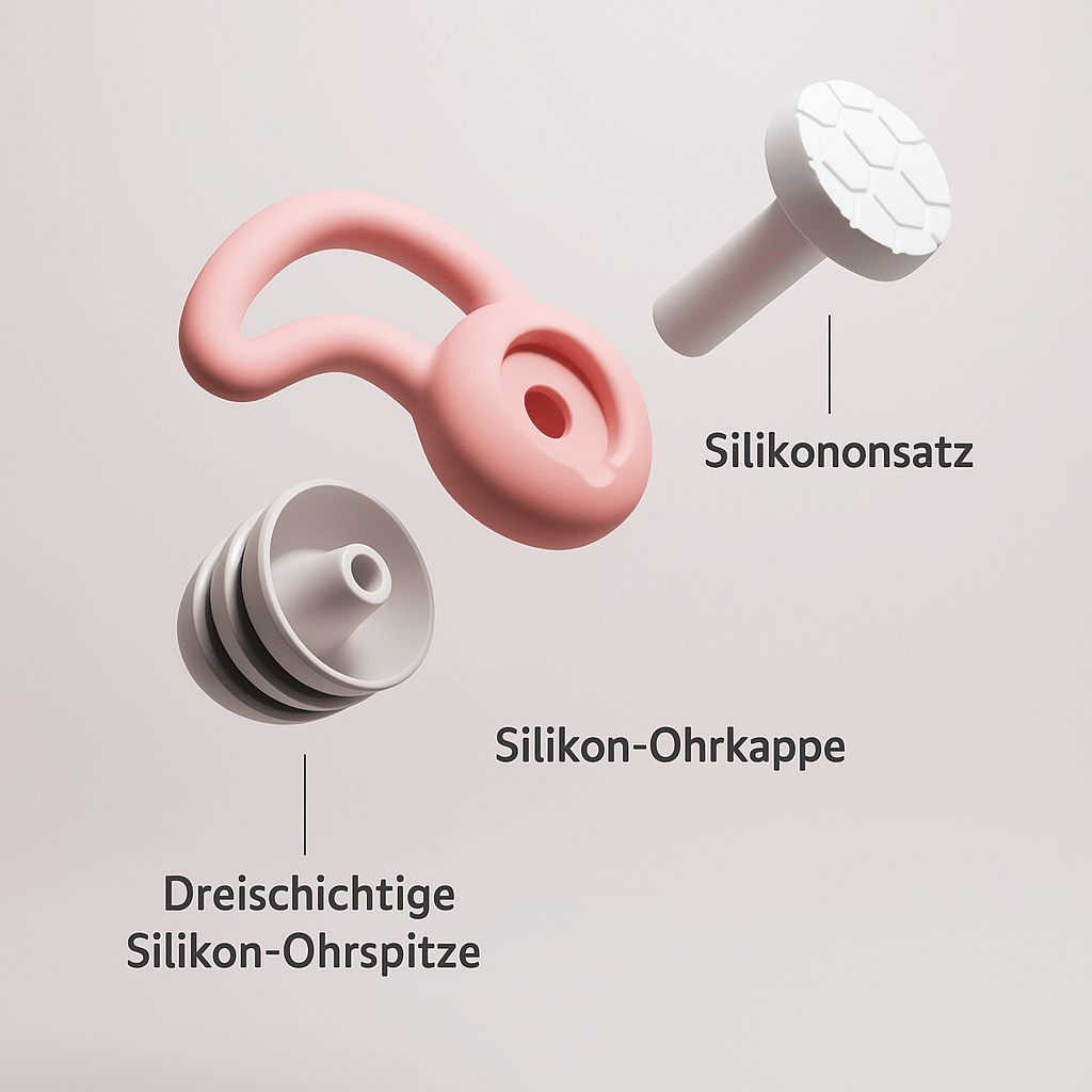 Wasserdichte Schwimm - Ohrstöpsel mit Etui - Earplugs Prime